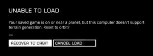 Click "Recover to orbit"